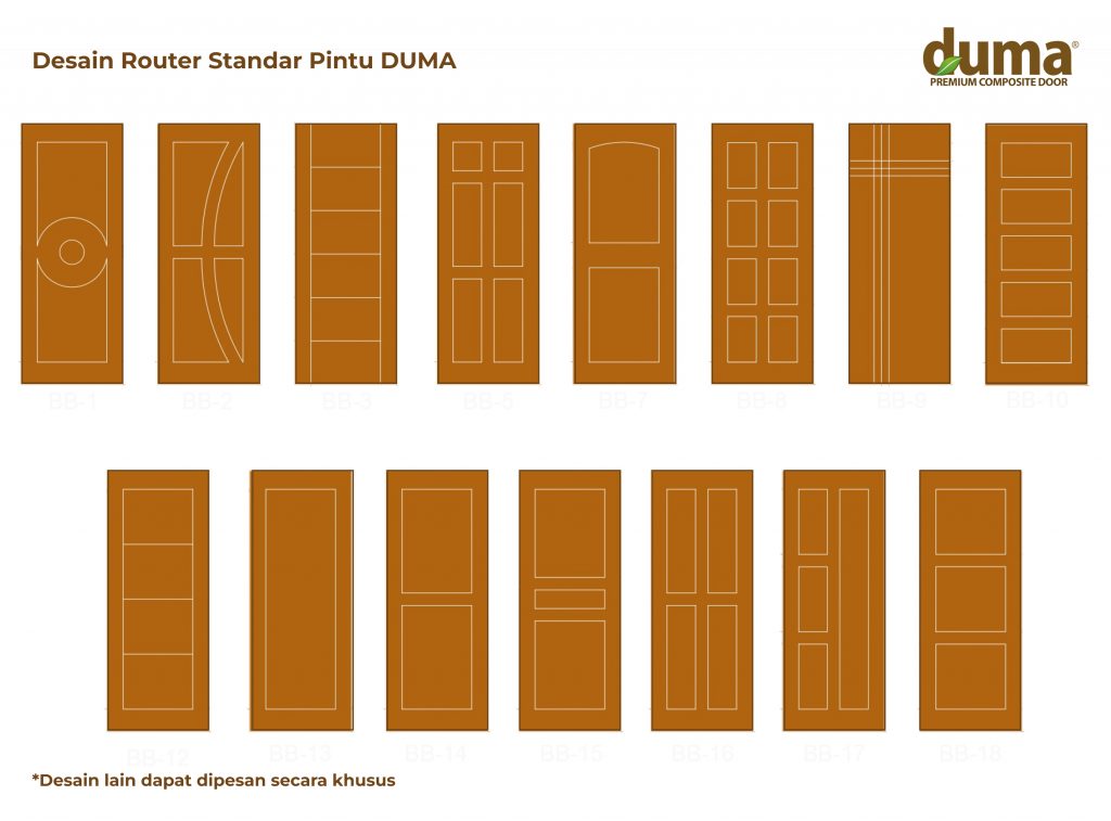 Router/Motif Satndar Pintu WPC (Wood Plastic Composite) Duma